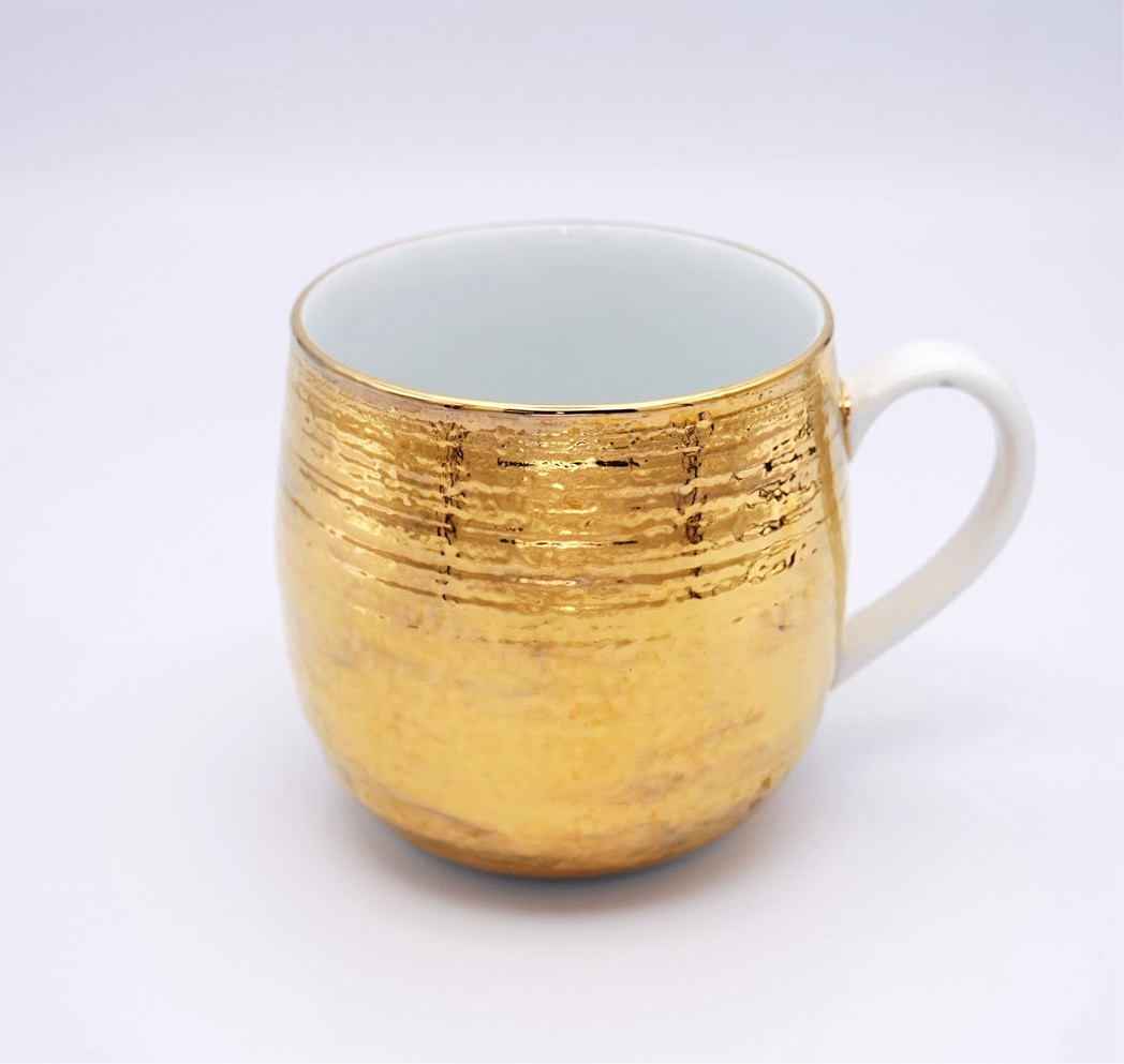 中島九条珈琲オリジナル有田焼マグカップ(金/18k Gold)
